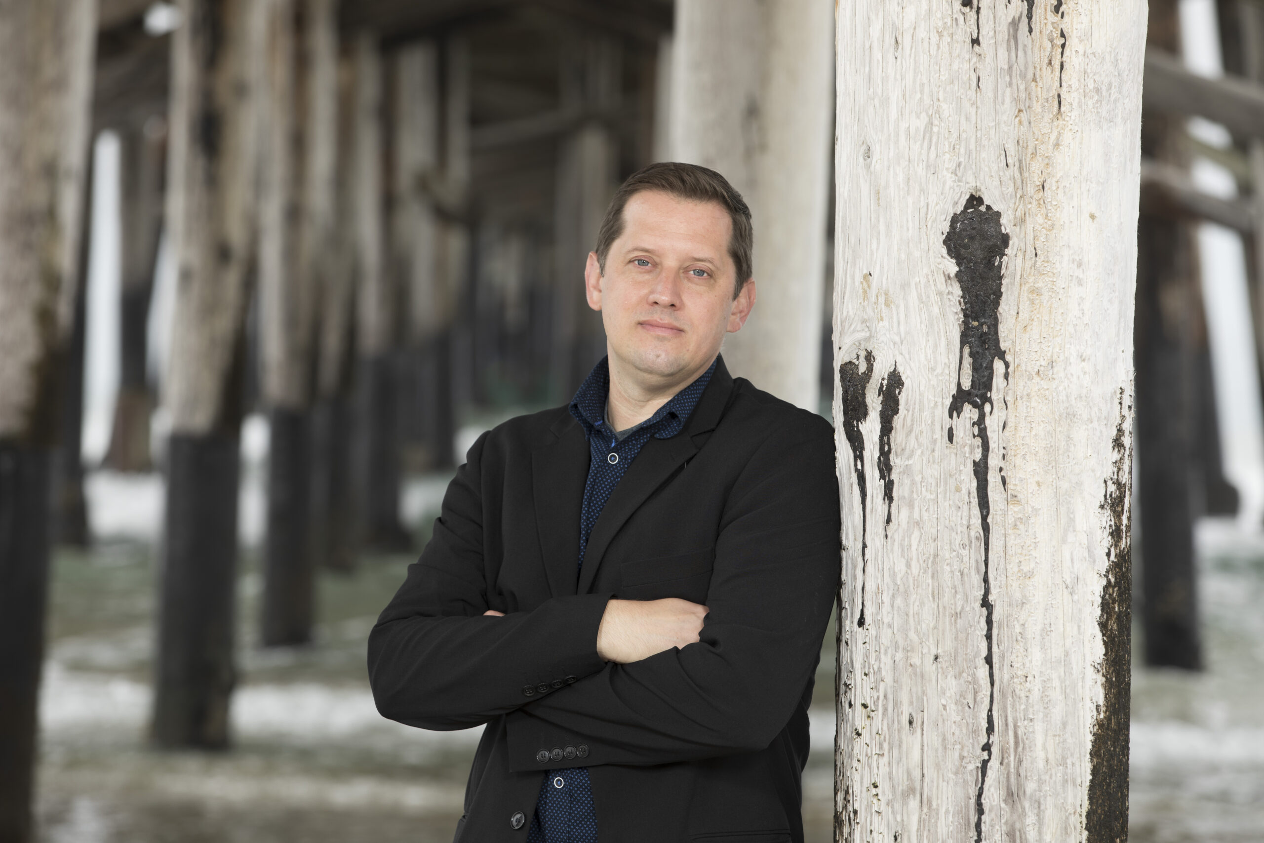 Michael Uram under the Newport Pier